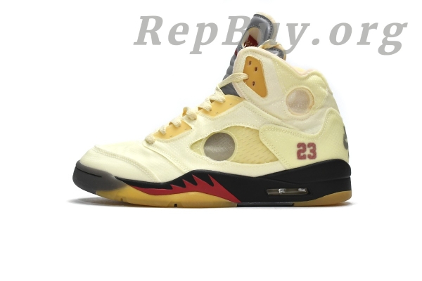 Top Version Air Jordan 5 Retro OFF-WHITE Sail DH8565-100