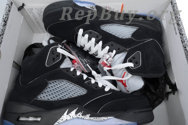 Top Version Air Jordan 5 Retro OG Black Metallic Reimagined HF3975-001 - Image 12
