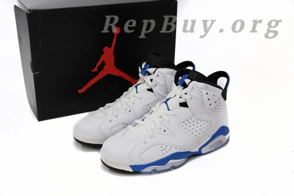 Top Version Air Jordan 6 Retro Sport Blue (2014) 384664-107 - Image 12