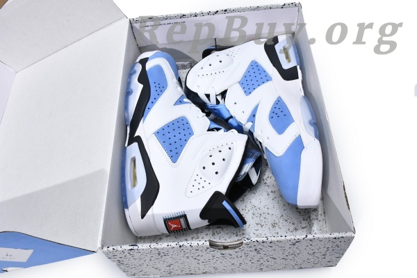 Top Version Air Jordan 6 Retro UNC White CT8529-410 - Image 19