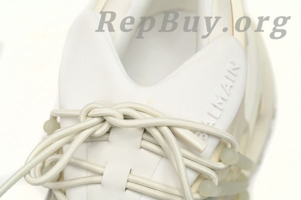 Top Version BALMAIN Multikolor Buty sportowe All White YM1VJ309 - Image 7