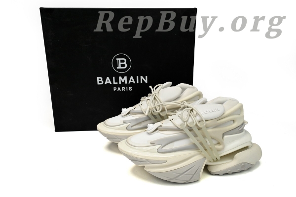 Top Version BALMAIN Multikolor Buty sportowe All White YM1VJ309 - Image 13