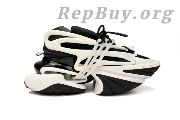 Top Version BALMAIN Multikolor Buty sportowe Black And White YM1VJ309 - Image 2