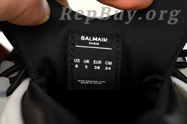 Top Version BALMAIN Multikolor Buty sportowe Black And White YM1VJ309 - Image 8