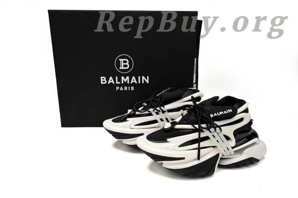 Top Version BALMAIN Multikolor Buty sportowe Black And White YM1VJ309 - Image 13