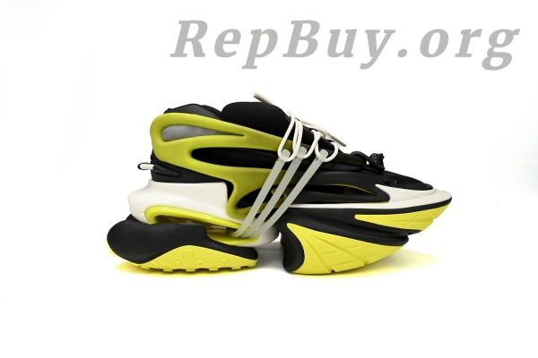 Top Version BALMAIN Multikolor Buty sportowe Black And Yellow YM1VJ309 - Image 2