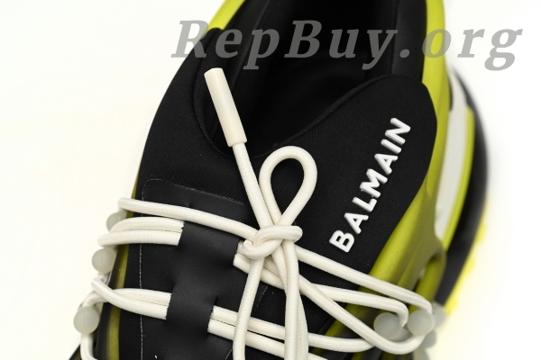 Top Version BALMAIN Multikolor Buty sportowe Black And Yellow YM1VJ309 - Image 7