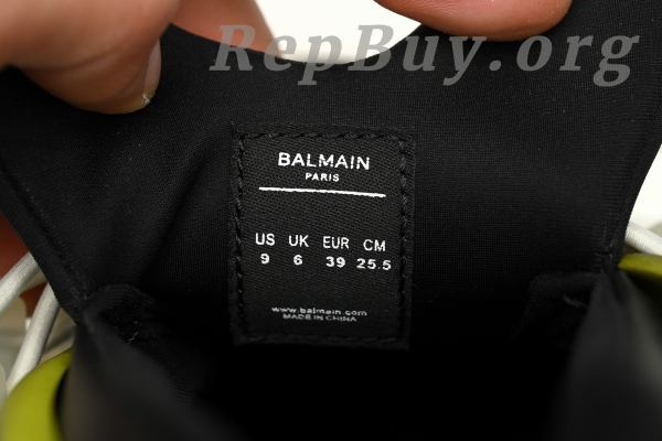 Top Version BALMAIN Multikolor Buty sportowe Black And Yellow YM1VJ309 - Image 8