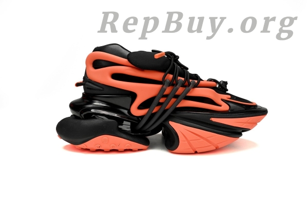 Top Version BALMAIN Multikolor Buty sportowe Black orange YM1VJ309 - Image 3