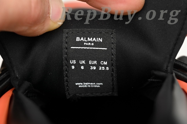 Top Version BALMAIN Multikolor Buty sportowe Black orange YM1VJ309 - Image 9