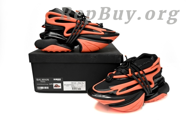 Top Version BALMAIN Multikolor Buty sportowe Black orange YM1VJ309 - Image 13