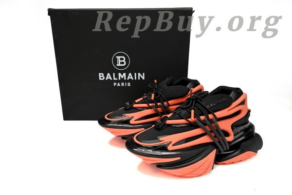 Top Version BALMAIN Multikolor Buty sportowe Black orange YM1VJ309 - Image 14