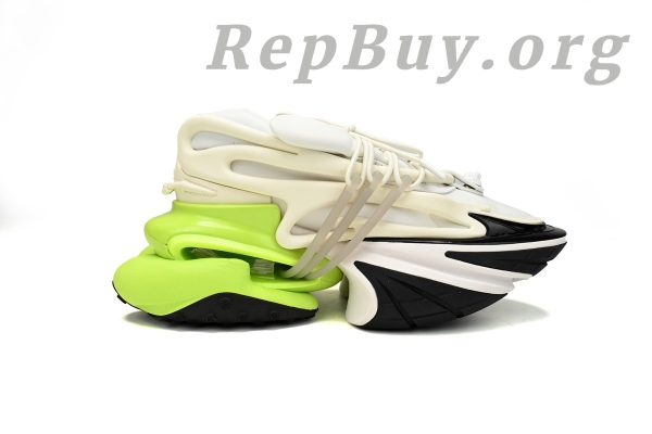 Top Version BALMAIN Multikolor Buty sportowe Black White Green YM1VJ309 - Image 2