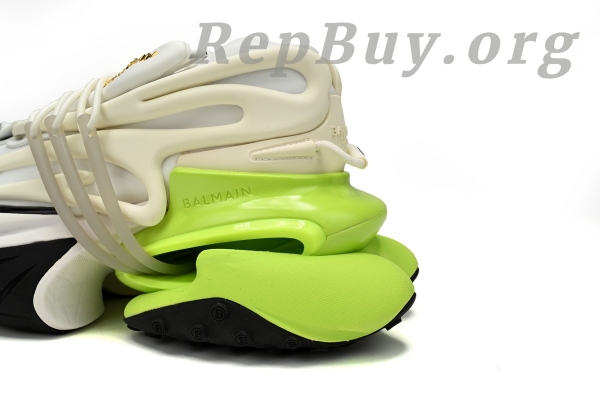 Top Version BALMAIN Multikolor Buty sportowe Black White Green YM1VJ309 - Image 5