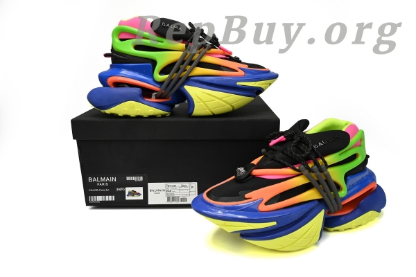 Top Version BALMAIN Multikolor Buty sportowe Colorful YM1VJ309 - Image 12