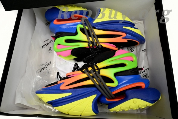 Top Version BALMAIN Multikolor Buty sportowe Colorful YM1VJ309 - Image 14