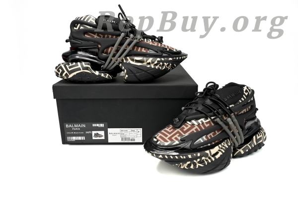 Top Version BALMAIN Multikolor Buty sportowe Lattice YM1VJ309 - 图片 12