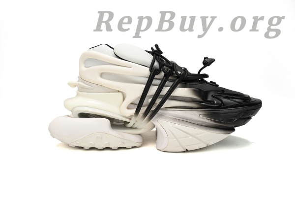 Top Version BALMAIN Multikolor Buty sportowe White and Black YM1VJ309 - Image 2