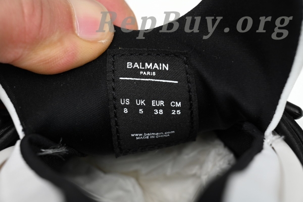 Top Version BALMAIN Multikolor Buty sportowe White and Black YM1VJ309 - Image 8