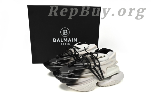 Top Version BALMAIN Multikolor Buty sportowe White and Black YM1VJ309 - Image 13
