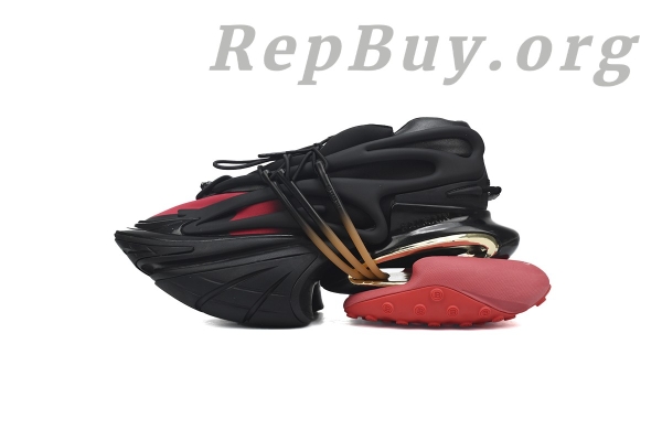 Top Version Balmain Unicorn Low-Top Black Red YM1VJ309