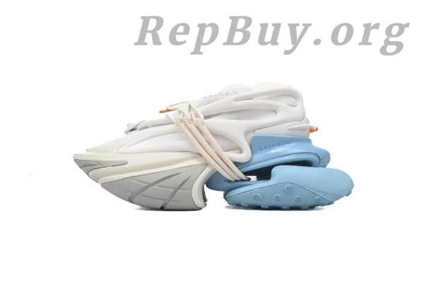 Top Version Balmain Unicorn Low-Top White Blue YM1VJ309