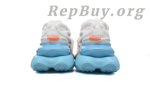 Top Version Balmain Unicorn Low-Top White Blue YM1VJ309 - Image 3