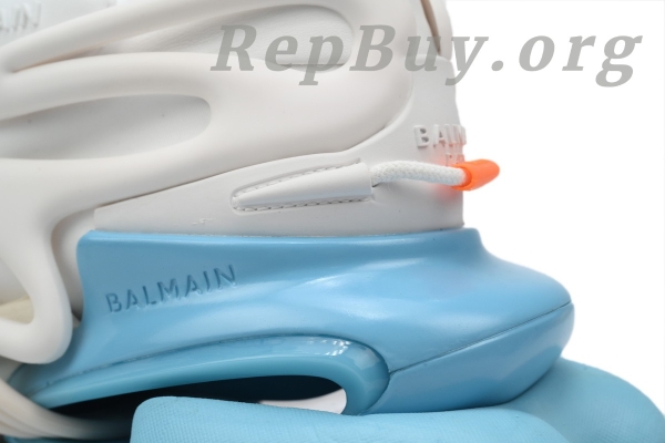 Top Version Balmain Unicorn Low-Top White Blue YM1VJ309 - Image 5