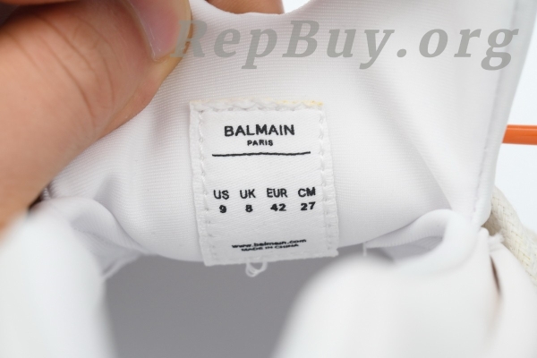Top Version Balmain Unicorn Low-Top White Blue YM1VJ309 - Image 6