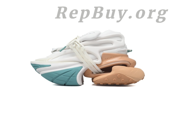 Top Version Balmain Unicorn Low-Top White Green Orange YM1VJ309