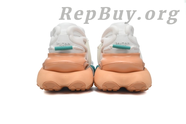 Top Version Balmain Unicorn Low-Top White Green Orange YM1VJ309 - Image 3