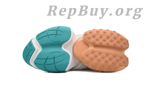 Top Version Balmain Unicorn Low-Top White Green Orange YM1VJ309 - Image 4