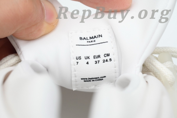 Top Version Balmain Unicorn Low-Top White Green Orange YM1VJ309 - Image 6