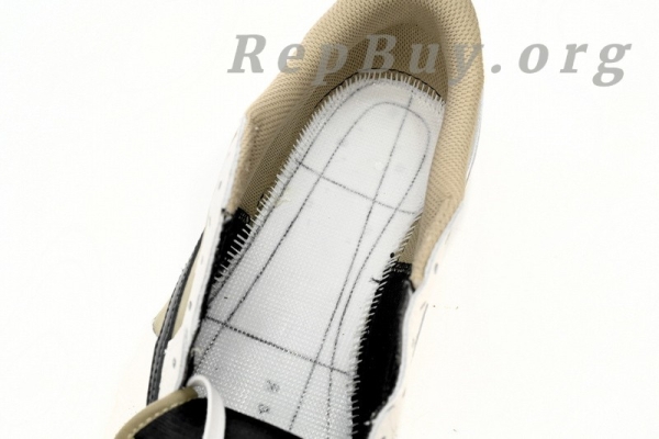 Top Version Air Jordan 1 Retro Low Golf Travis Scott Neutral Olive FZ3124-200 - Image 13