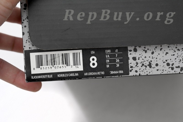 Top Version Jordan 6 Retro UNC 384664-006 - 图片 14