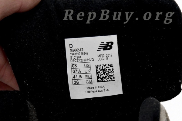 New Balance 992 JJJJound Grey M992J2 - 图片 12