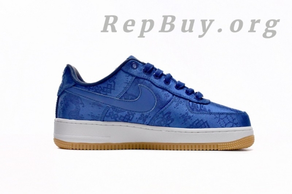 Top Version Nike Air Force 1 Low CLOT Blue Silk CJ5290-400 - Image 3