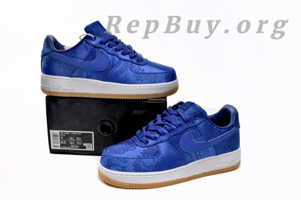 Top Version Nike Air Force 1 Low CLOT Blue Silk CJ5290-400 - Image 14