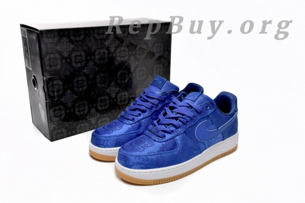 Top Version Nike Air Force 1 Low CLOT Blue Silk CJ5290-400 - Image 15