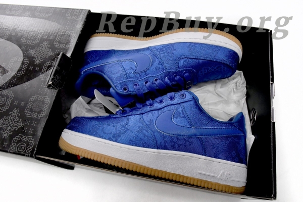 Top Version Nike Air Force 1 Low CLOT Blue Silk CJ5290-400 - Image 16