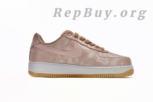 Top Version Nike Air Force 1 Low CLOT Rose Gold Silk (Regular Box) CJ5290-600 - Image 3