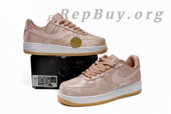 Top Version Nike Air Force 1 Low CLOT Rose Gold Silk (Regular Box) CJ5290-600 - Image 16