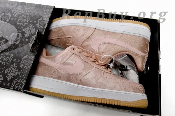 Top Version Nike Air Force 1 Low CLOT Rose Gold Silk (Regular Box) CJ5290-600 - Image 19