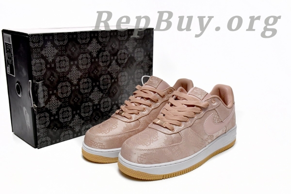 Top Version Nike Air Force 1 Low CLOT Rose Gold Silk (Regular Box) CJ5290-600 - Image 17