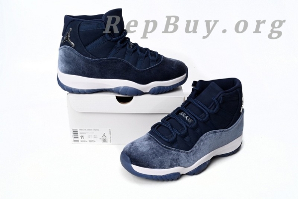 Top Version Nike Air Jordan 11 Retro Midnight Blue 378037-441 - Image 14