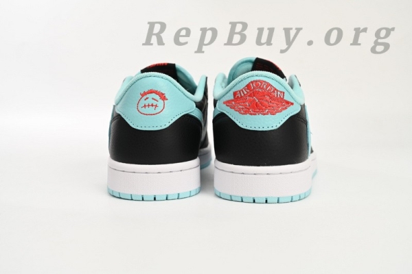 Top Version Nike Air Jordan 1 Low Bang Black Blue x Travis Scott DM7866-400 - Image 4