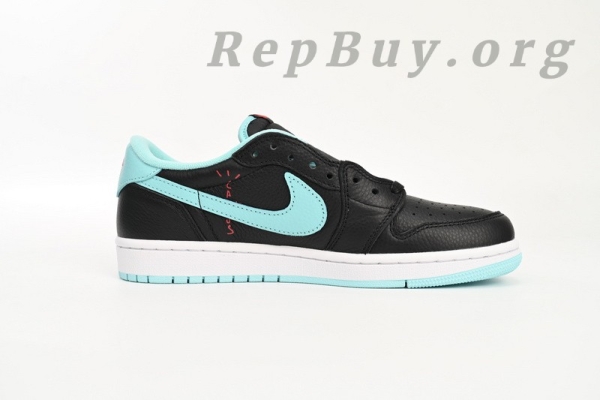 Top Version Nike Air Jordan 1 Low Bang Black Blue x Travis Scott DM7866-400 - Image 3