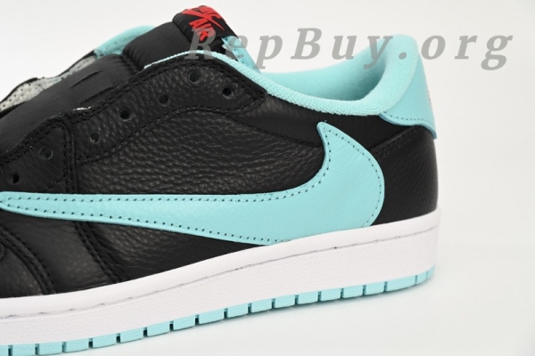 Top Version Nike Air Jordan 1 Low Bang Black Blue x Travis Scott DM7866-400 - Image 8
