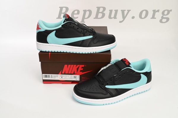 Top Version Nike Air Jordan 1 Low Bang Black Blue x Travis Scott DM7866-400 - Image 14