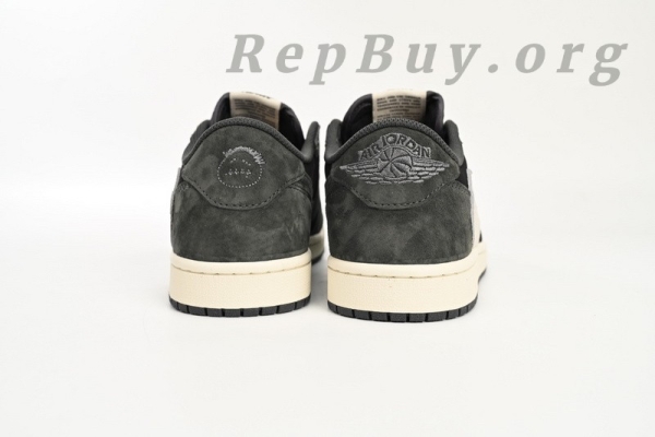 Top Version Nike Air Jordan 1 Low Black Grey Low Help x Travis Scott DM7866-001 - Image 4